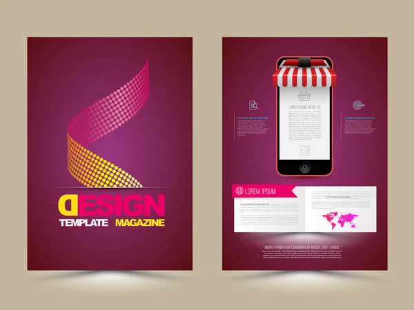 Ontwerpsjabloon Cover en brochure — Stockvector