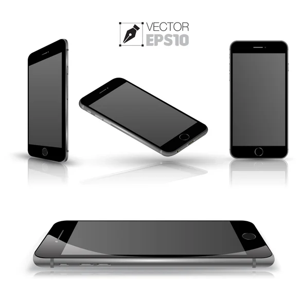 Vektor smartphone realistis ditata . - Stok Vektor