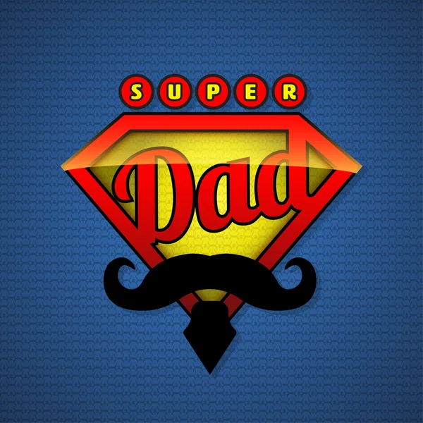 Super pappa shield i pop art stil. — Stock vektor