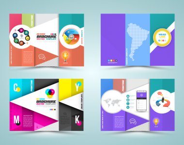 Profesyonel iş üç kat flyer şablonu