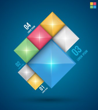 Modern squares design banner.