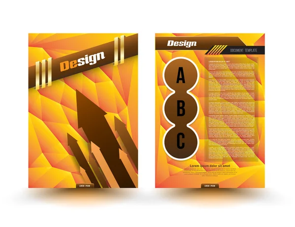 Astratto colorato Brochure Flyer design Layout — Vettoriale Stock