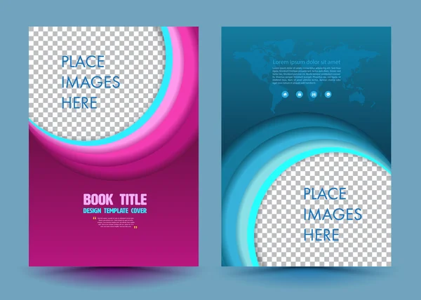 Abstract circle design vector template layout for magazine brochure — ストックベクタ