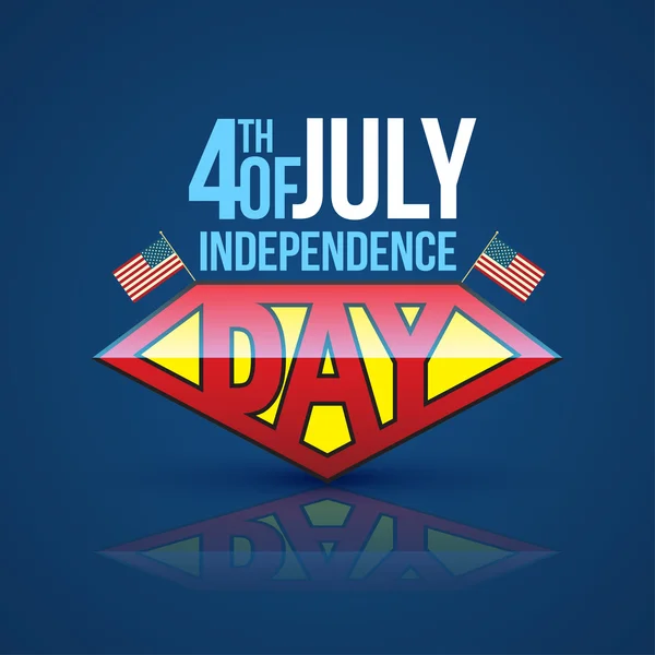 Independence day banner super hero style. — 스톡 벡터