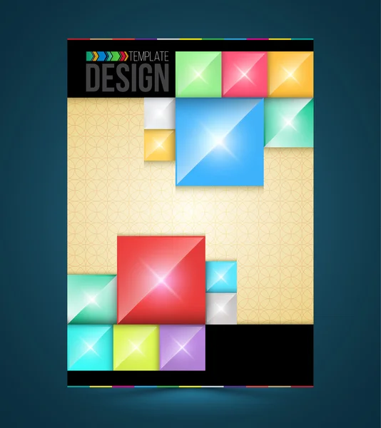 Brochure cover design rectangles Templates. — Stockvector