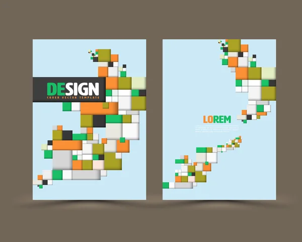 Diseño de plantilla de rectángulos abstractos . — Archivo Imágenes Vectoriales