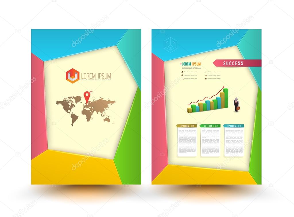 Abstract design vector template layout for magazine brochure flyer