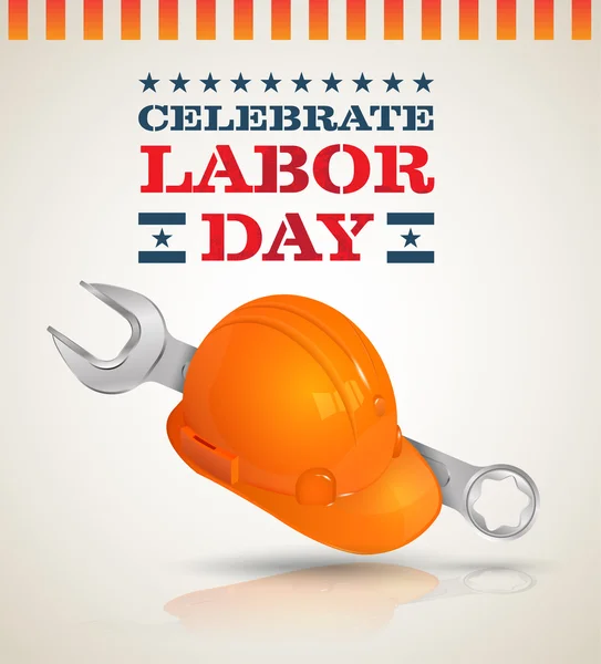 Celebrate Labor day poster. — Stock Vector