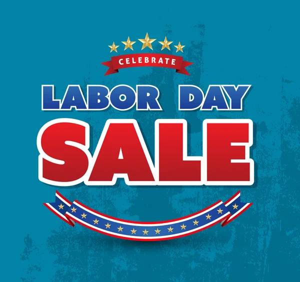 Celebrate labor day sale poster. — Stock Vector