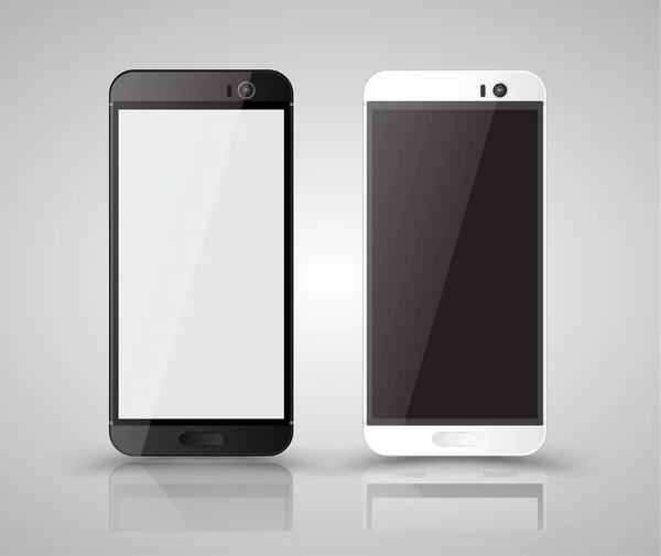 Smartphone-Attrappe schwarz-weiß. — Stockvektor