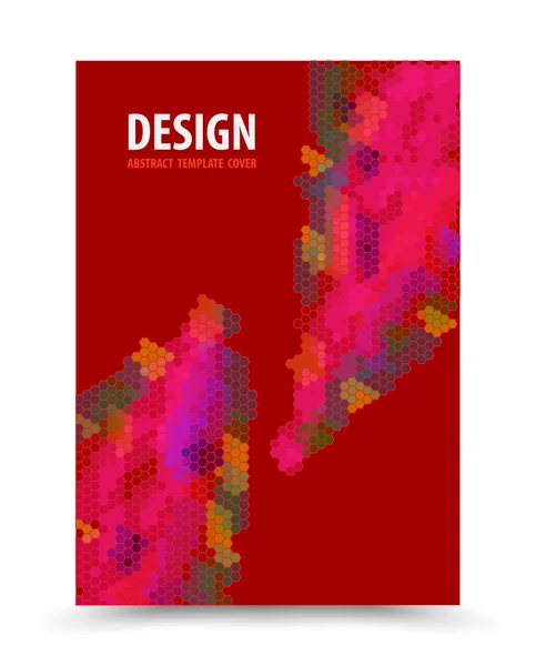 Modello copertina libro sfondo rosso design . — Vettoriale Stock