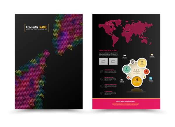 Cover design layout template in A4 size. — Stockový vektor