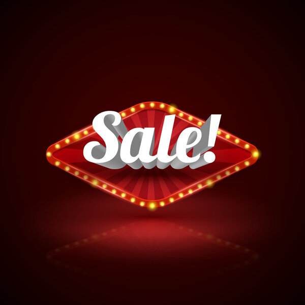 Retro sale signboard. Vector retro banners for sale.