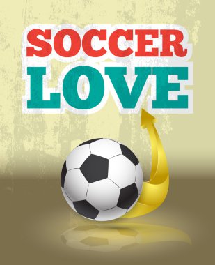 Aşk futbol şablonu posterler için uygun