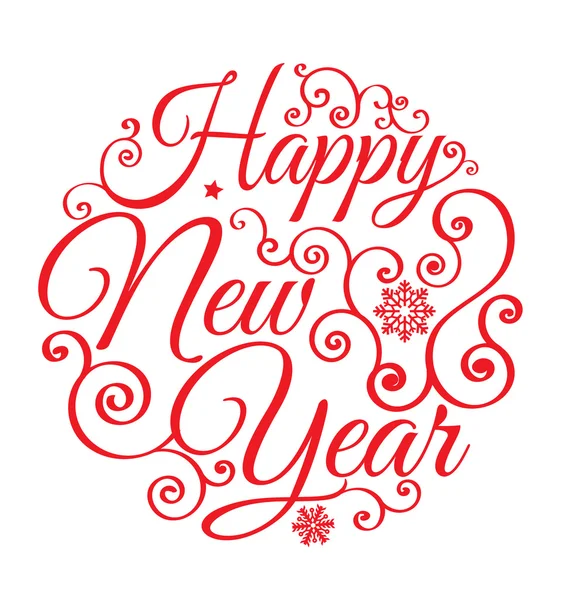 Feliz Año Nuevo letras tarjeta de felicitación — Vector de stock