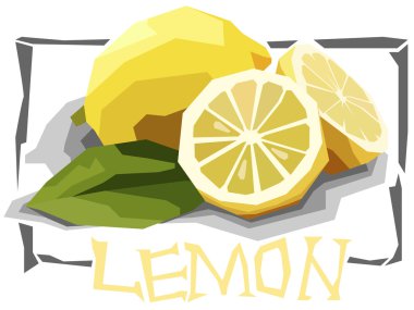 Vektör basit örnek meyve sarı limon.