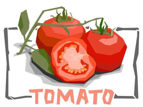 Vector simple illustration of tomatoes. — Stock Vector