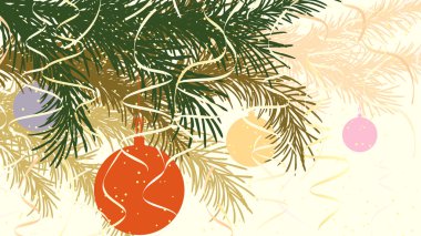 Yatay soyut resim Noel Ladin Şubesi.
