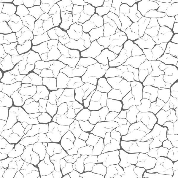 Seamless cracked ground background. — Stock Vector