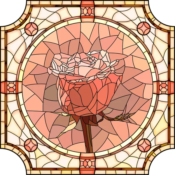 Vektormosaik aus rosa Rose. — Stockvektor