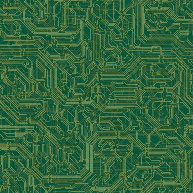 Seamless background of electrical circuit board. clipart
