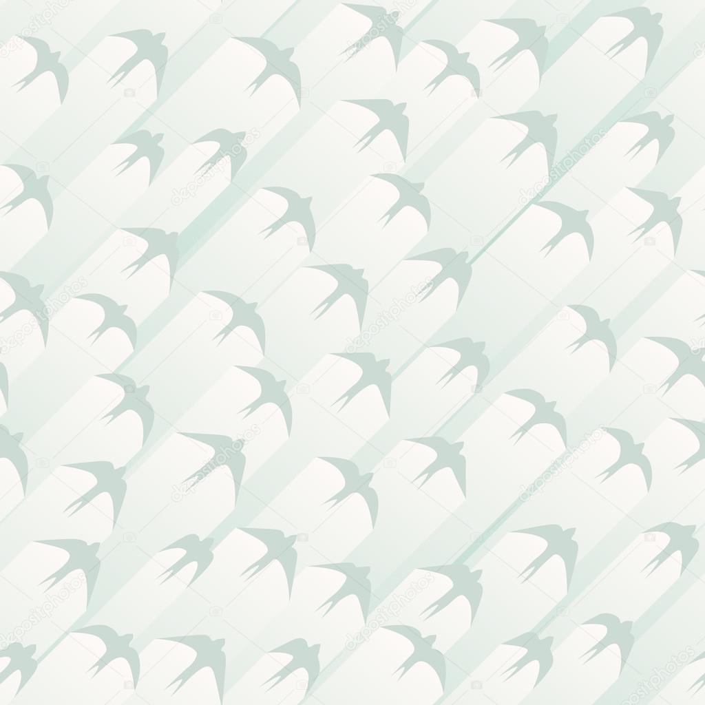 Seamless abstract background flock of birds