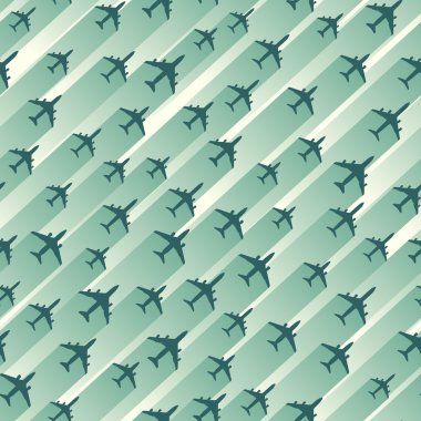 Seamless abstract background of aircrafts.