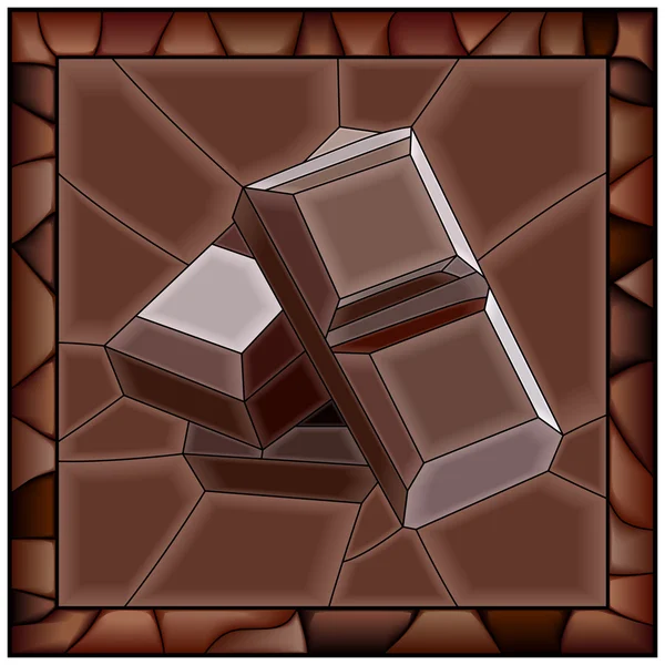 Mosaiska vektor illustration av chokladkakor. — Stock vektor