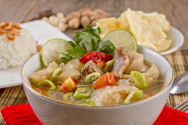 Sop buntut, Indonesian oxtail soup — Stock Photo, Image