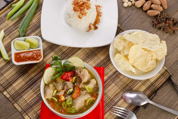 Sop buntut, Indonesian oxtail soup — Stock Photo, Image