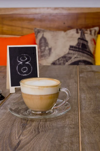 Cup of cold and hot coffee — Stock Photo, Image