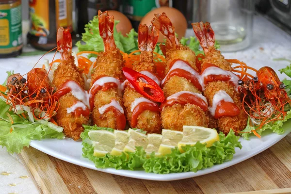 Fried prawn crispy — Stock Photo, Image