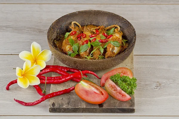 Spicy curry squid — Stock Photo, Image