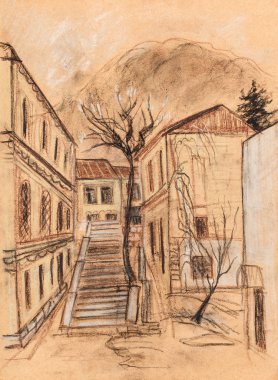 Küçük bir kasaba manzarası