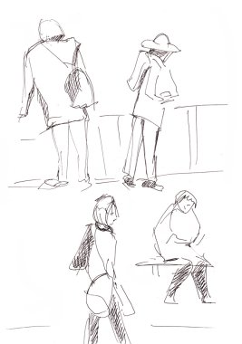 Anlık kroki, insanlar