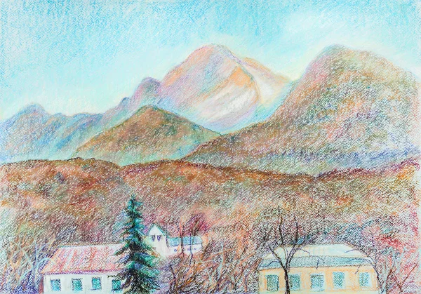 Панорама гір — стокове фото