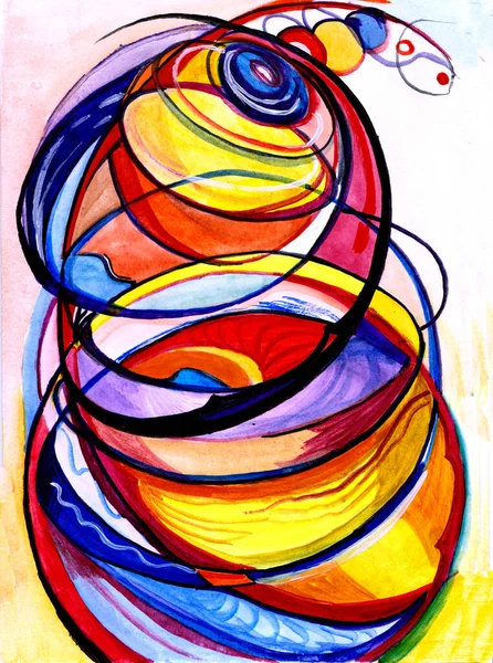 色彩斑斓的抽象画 波莱罗 — 图库照片