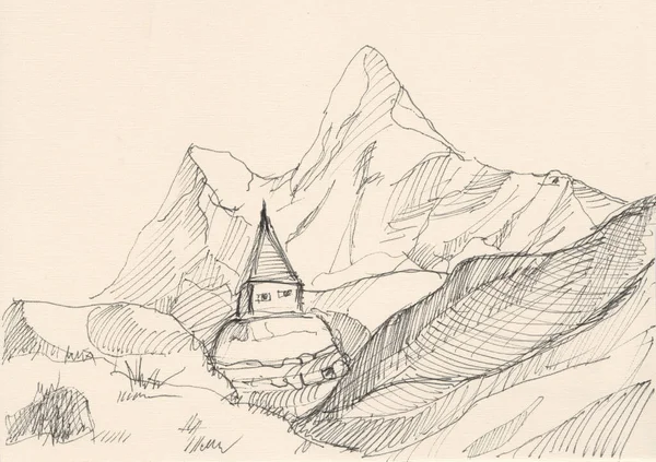 Yüksek dağlardaki antik manastıra bakın.