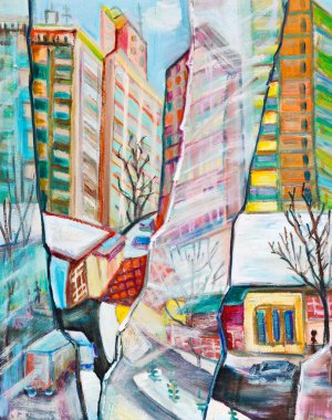 Kentin ortasından kırık cam