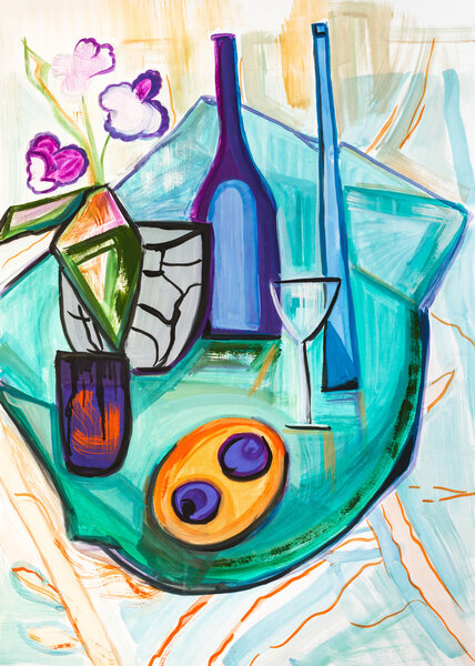 Still life with orange