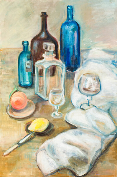 Still life with orange