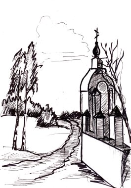 Antik manastır duvarlarında