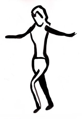 Anlık kroki, kadın figürü