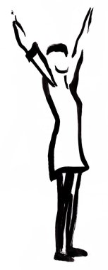 Anlık kroki, poz kadın