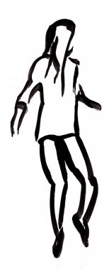 Anlık kroki, poz kadın