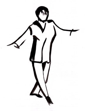 Anlık kroki, poz kadın