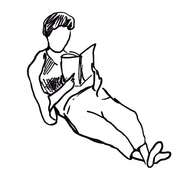 Błyskawiczne szkic, kobieta — Zdjęcie stockowe