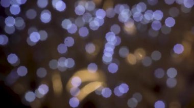 Cool Blue and Gold soyut Bokeh Işıkları