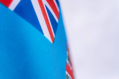 Fiji Bayrağının Kumaş Dokusunu Kapat