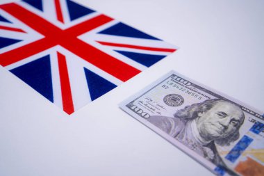ABD Doları Banknotlu Birleşik Krallık Bayrağı
